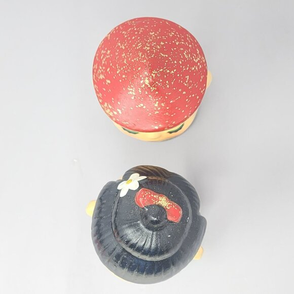 Vintage Magnetic Kissing Couple Figurines Hand-Painted‎ Retro Bobble Head - Picture 6 of 10